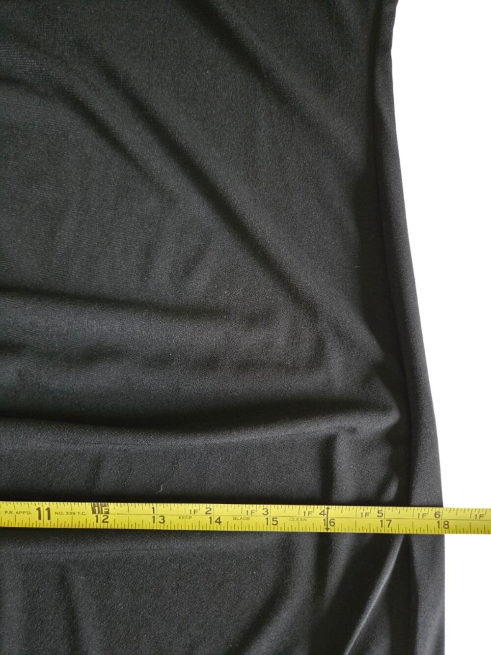Kenneth Cole Black Midi Dress M Button Ruching Side, Drop Sleeve NWT - Picture 10 of 10